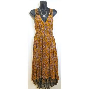 American Rag Multi Strap Floral Midi Dress Hi Low Dress Size XS